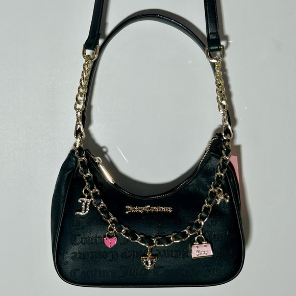 NWT Juicy Couture Princess Charming Black Shoulder Crossbody Bag Wallet VIRAL - Picture 15 of 15